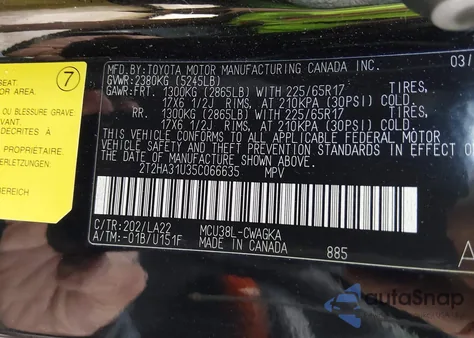 2005 Lexus Rx 330 z USA, uszkodzony, nr VIN 2T2HA31U35C066635